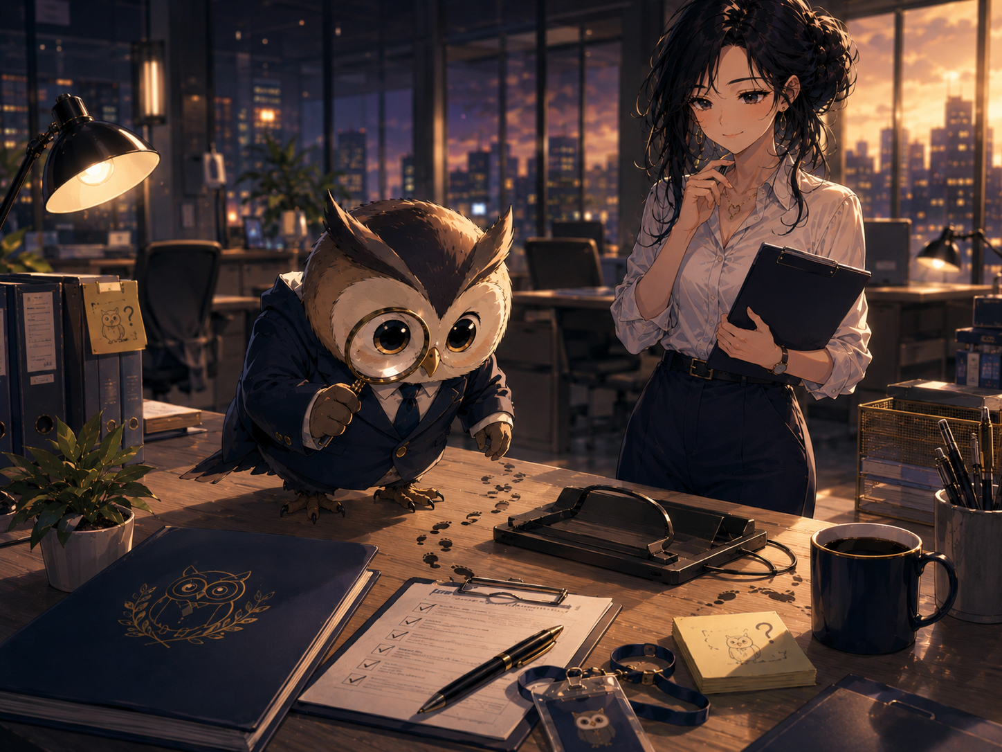 Onboarding Owl investigates a missing laptop