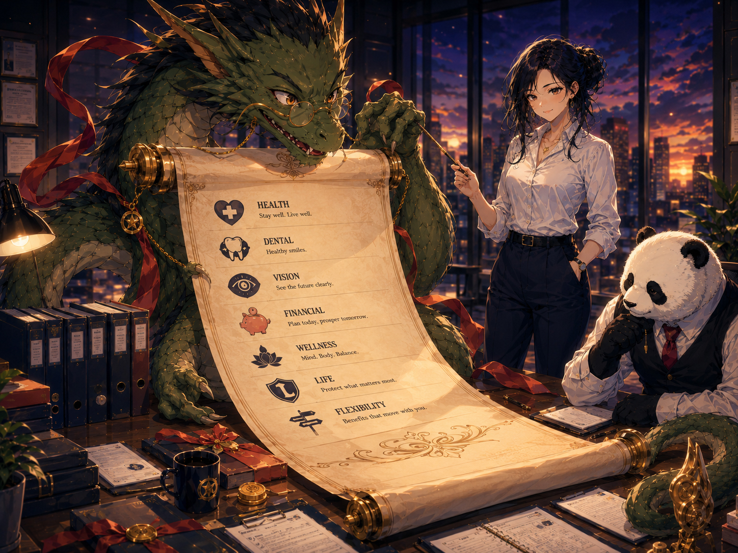 Benefits Dragon opens enrollment scrolls