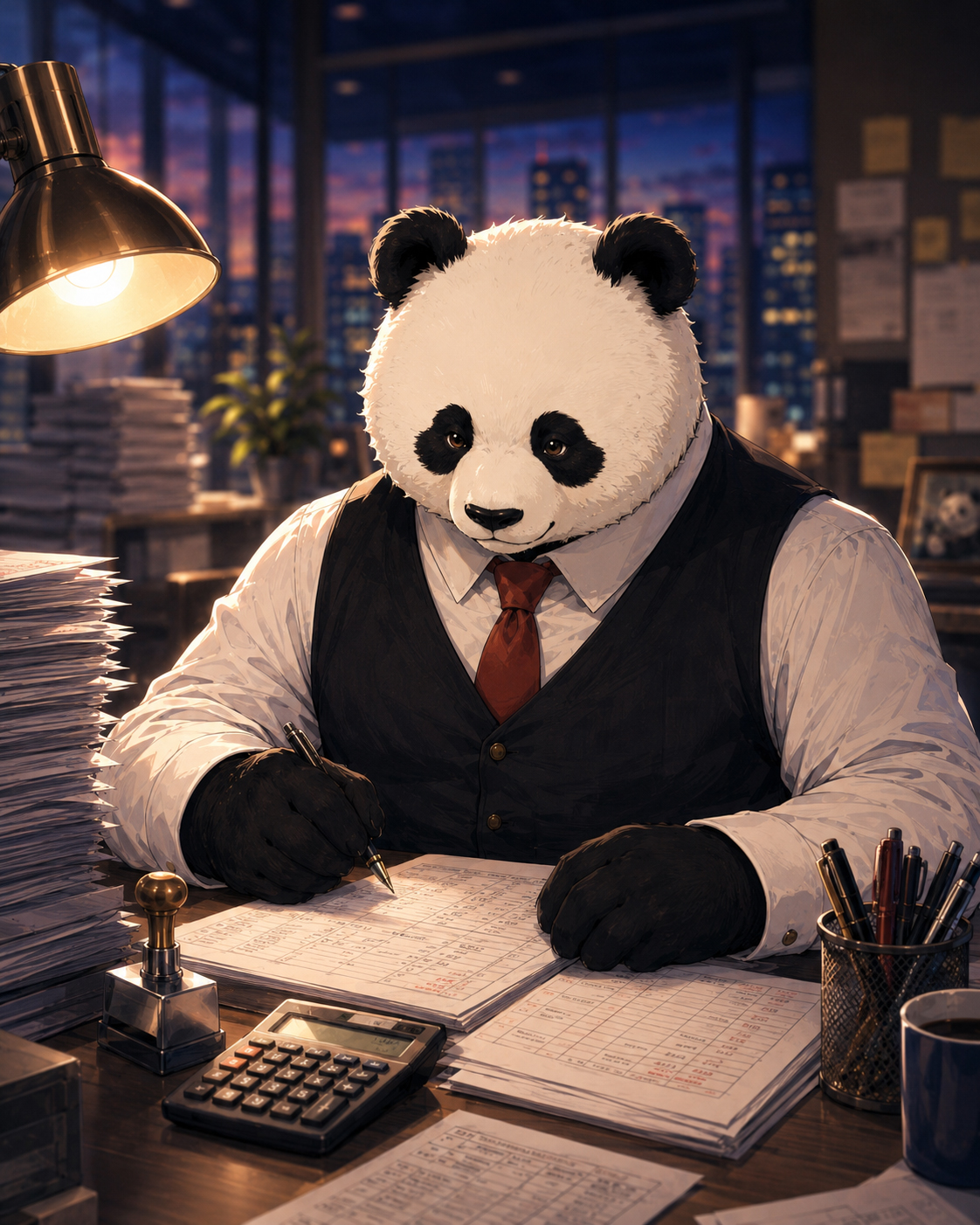 Payroll Panda character portrait